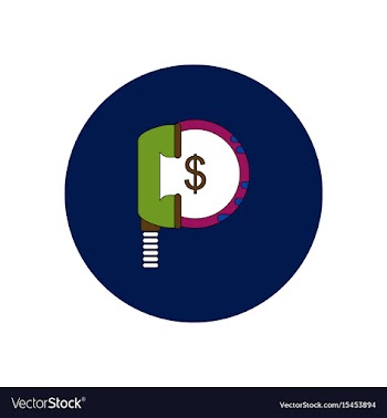 In flat design of handset and vector image