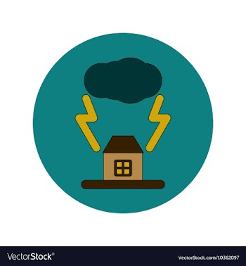 In flat design of lightning vector image