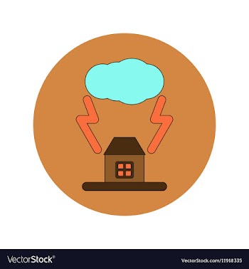 In flat design of lightning vector image