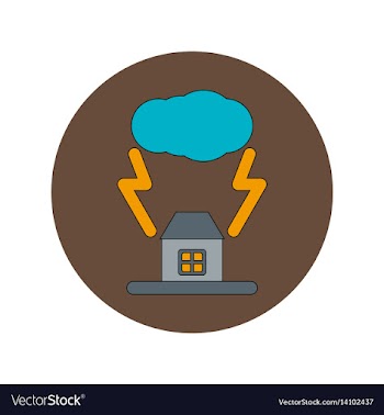 In flat design of lightning vector image