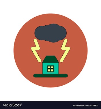 In flat design of lightning vector image