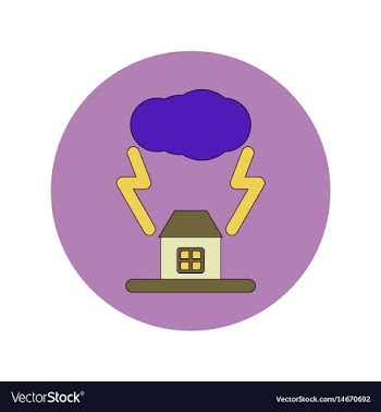 In flat design of lightning vector image