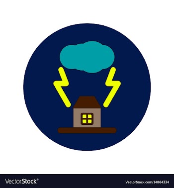 In flat design of lightning vector image