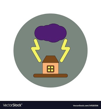 In flat design of lightning vector image