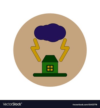 In flat design of lightning vector image