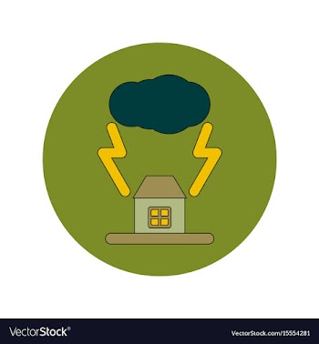 In flat design of lightning vector image