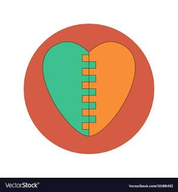 In flat design of Love Ukraine vector image