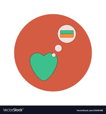 In flat design of Love Ukraine vector image