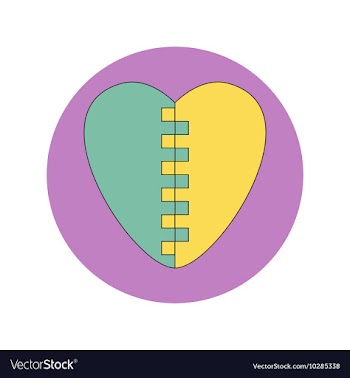 In flat design of Love Ukraine vector image