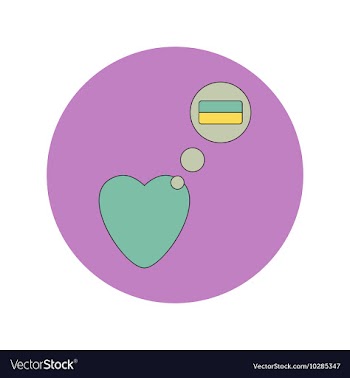 In flat design of Love Ukraine vector image