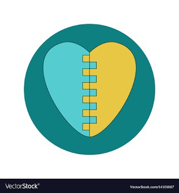 In flat design of love ukraine vector image