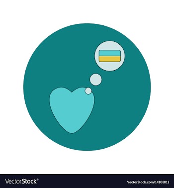 In flat design of love ukraine vector image