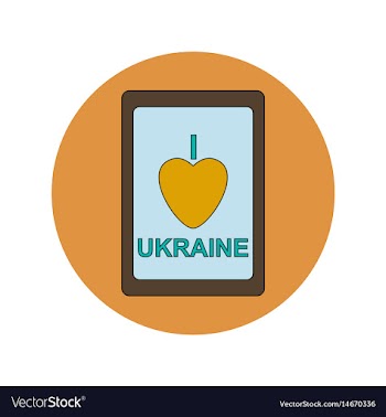 In flat design of love ukraine vector image