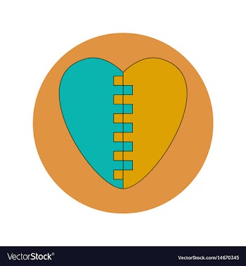 In flat design of love ukraine vector image