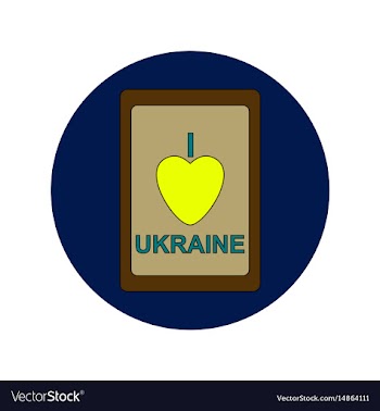 In flat design of love ukraine vector image