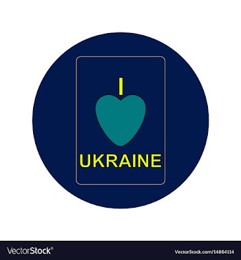 In flat design of love ukraine vector image