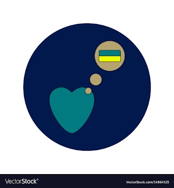 In flat design of love ukraine vector image