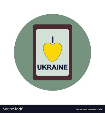 In flat design of love ukraine vector image
