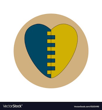 In flat design of love ukraine vector image