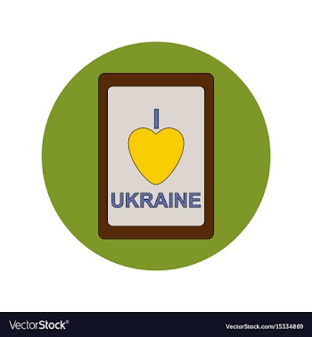 In flat design of love ukraine vector image