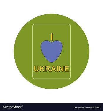 In flat design of love ukraine vector image