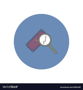 In flat design of Magnifier vector image