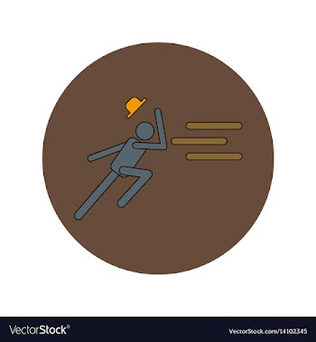 In flat design of man running vector image