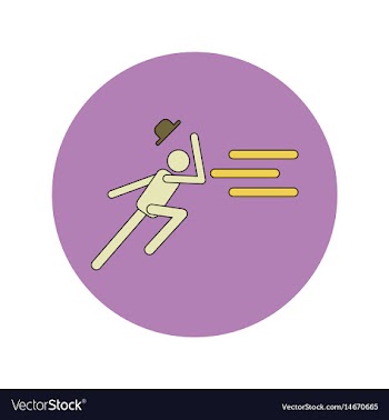 In flat design of man running vector image