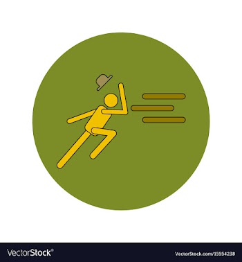 In flat design of man running vector image