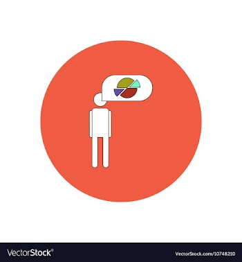 In flat design of man vector image