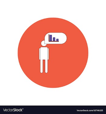In flat design of man vector image