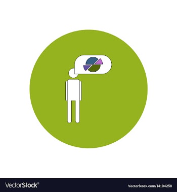 In flat design of man vector image