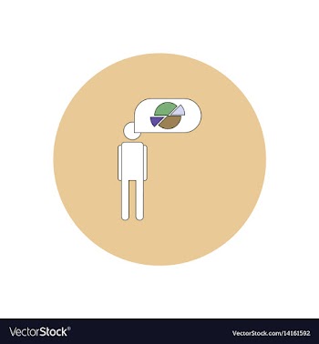 In flat design of man vector image
