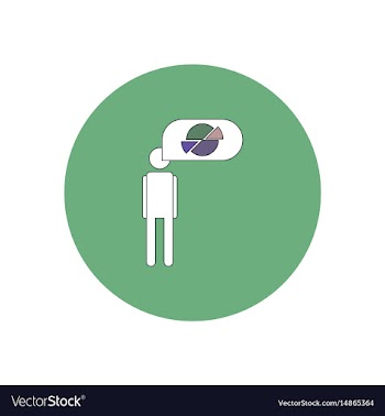 In flat design of man vector image