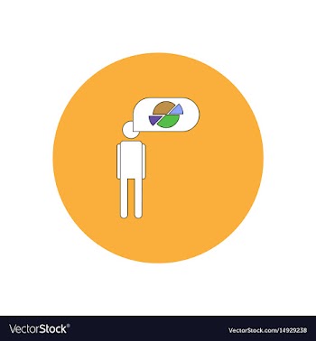 In flat design of man vector image