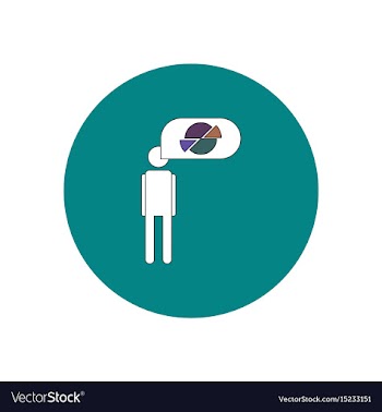 In flat design of man vector image