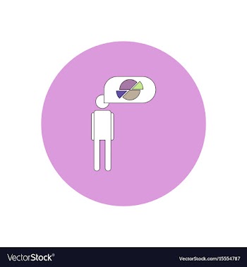 In flat design of man vector image