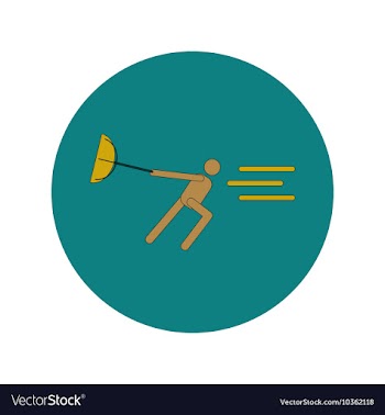 In flat design of man with vector image
