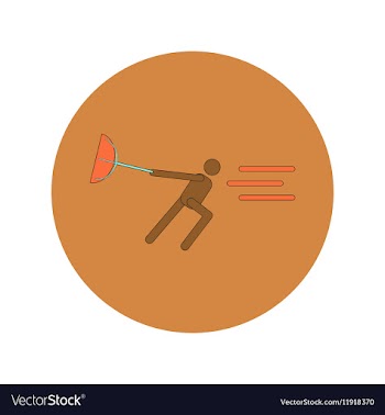 In flat design of man with vector image