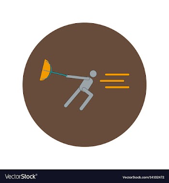 In flat design of man with vector image