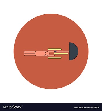 In flat design of man with vector image