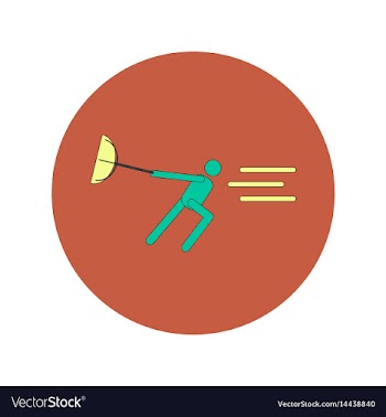 In flat design of man with vector image