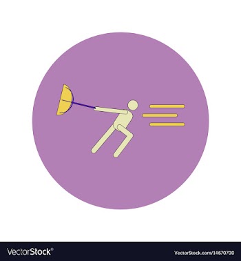 In flat design of man with vector image