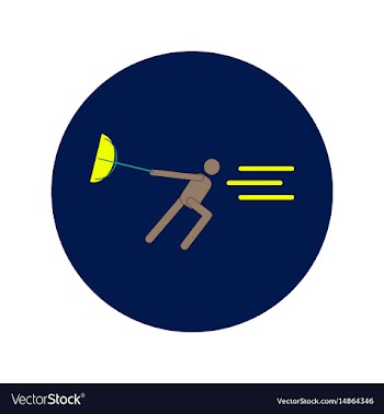 In flat design of man with vector image