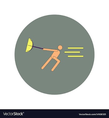 In flat design of man with vector image