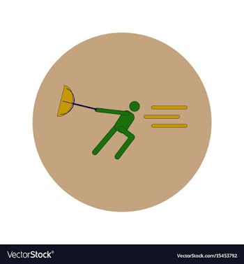 In flat design of man with vector image