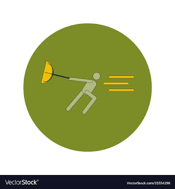 In flat design of man with vector image