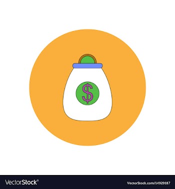 In flat design of money bag vector image