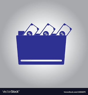 In flat design of money in the vector image