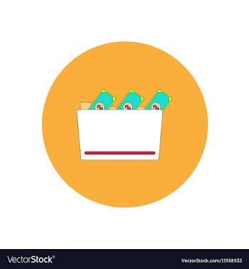 In flat design of money in the vector image